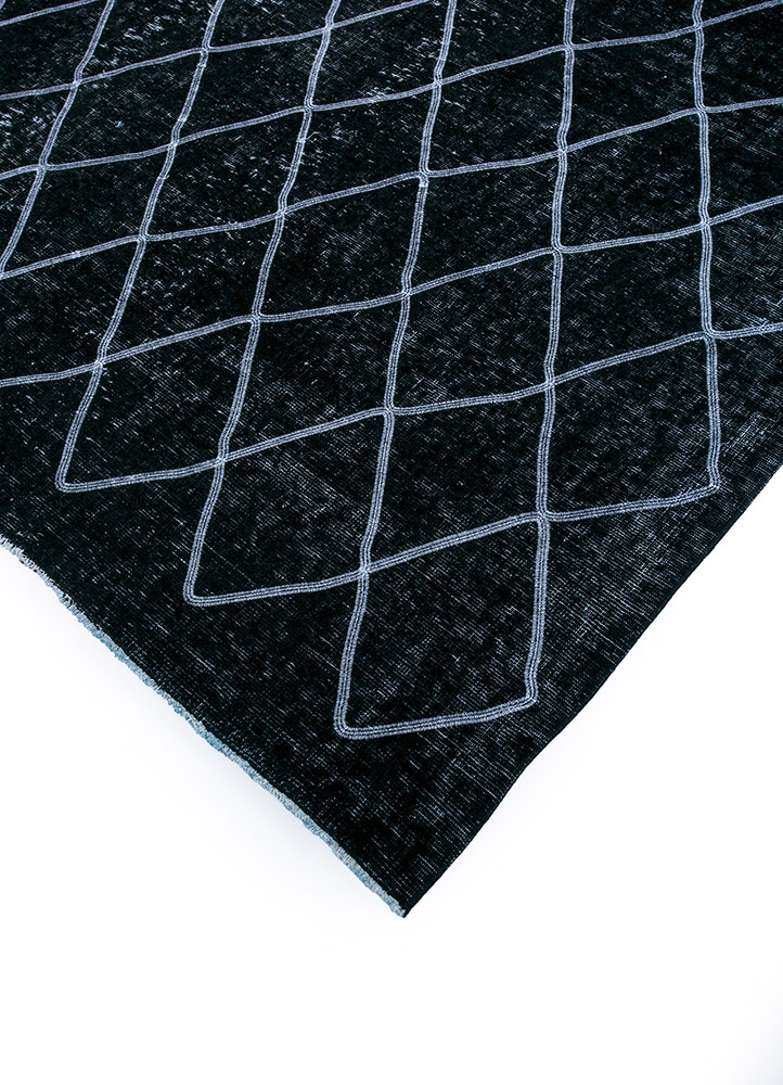 lacuna grey and black wool hand knotted Rug - FloorShot