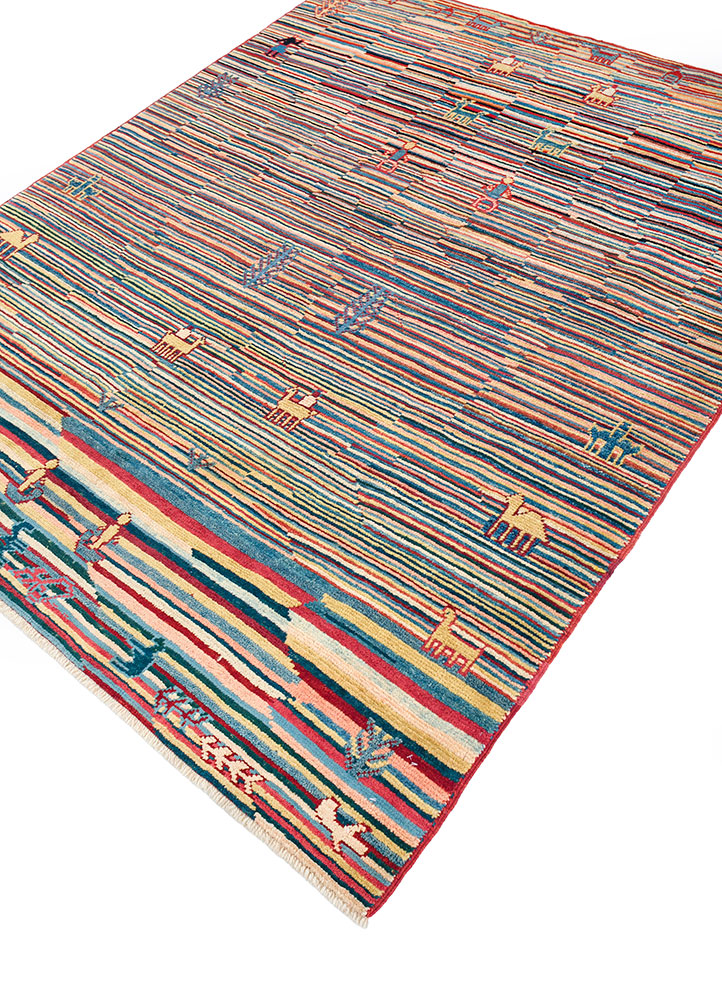 nuray multi wool hand knotted Rug - FloorShot