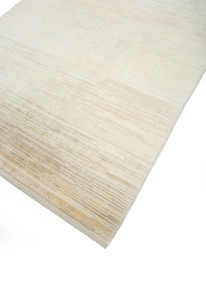 manifest beige and brown wool hand knotted Rug - FloorShot