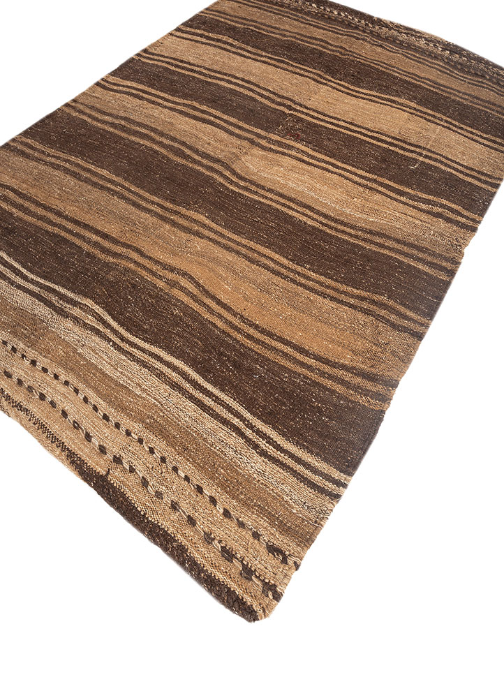 nayaab beige and brown jute and hemp flat weaves Rug - FloorShot