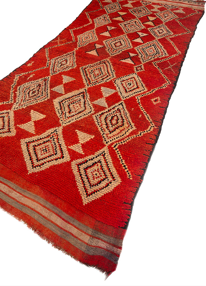 nayaab pink and purple wool flat weaves Rug - FloorShot
