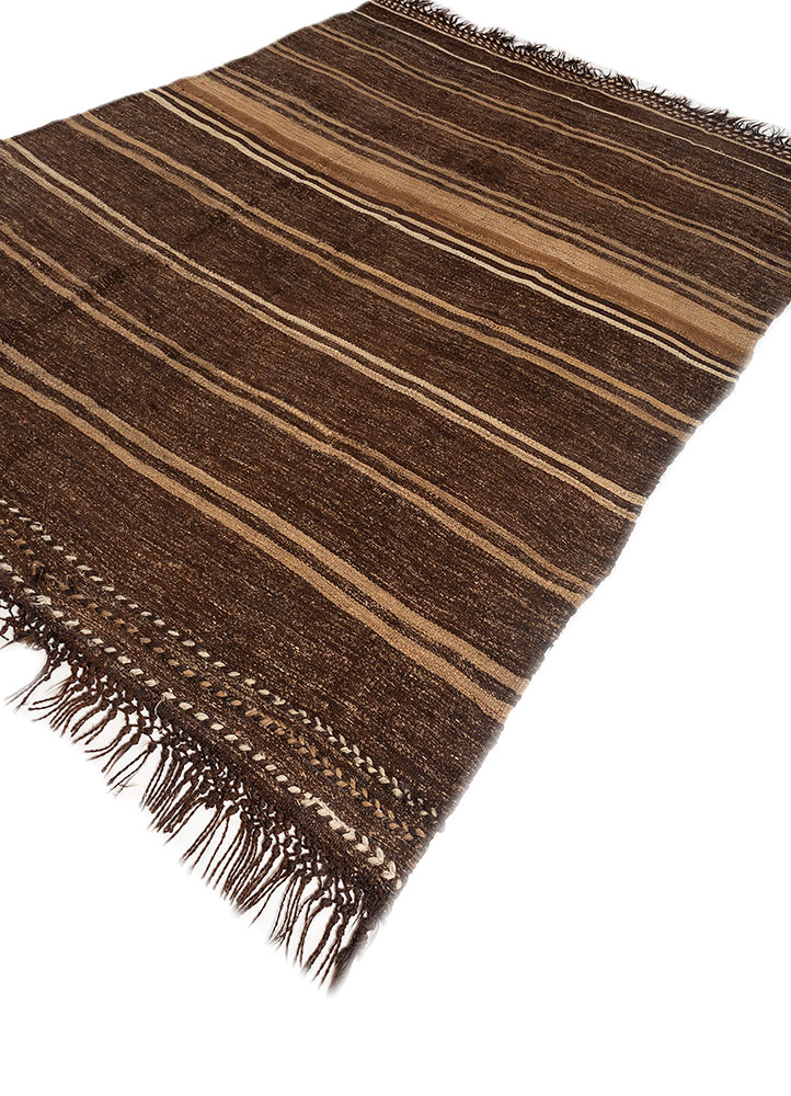 hula beige and brown jute and hemp hand knotted Rug - FloorShot
