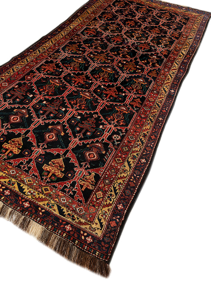 kiaan blue wool hand knotted Rug - FloorShot