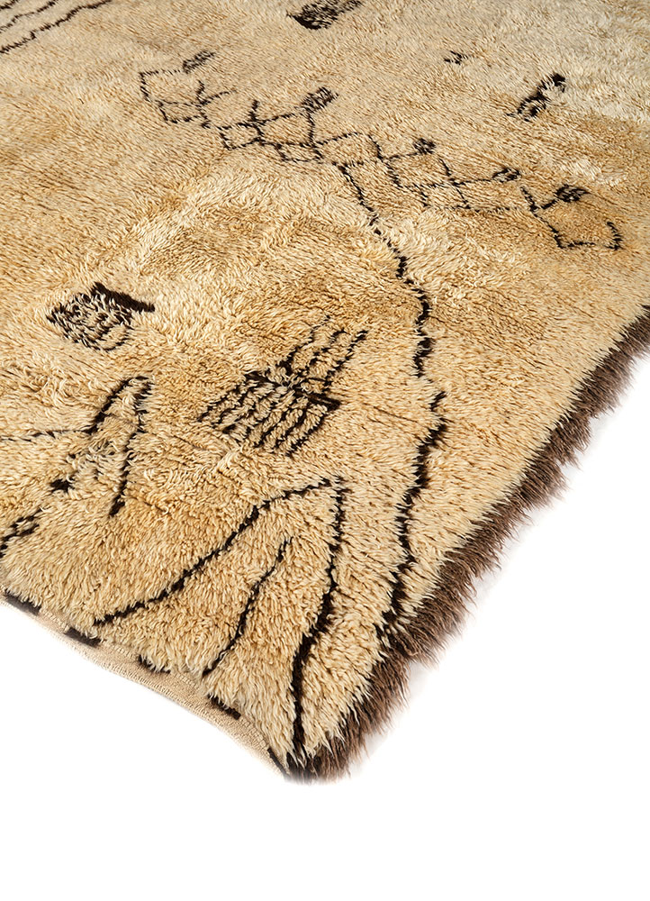 zuri ivory wool hand knotted Rug - FloorShot