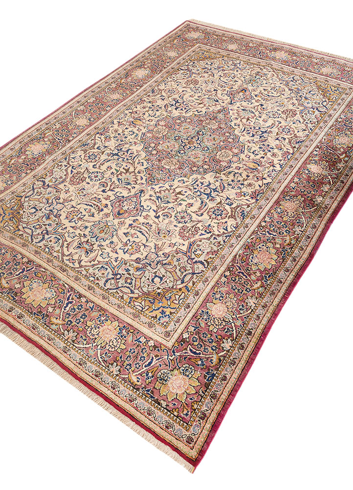 gulmarg blue silk hand knotted Rug - FloorShot