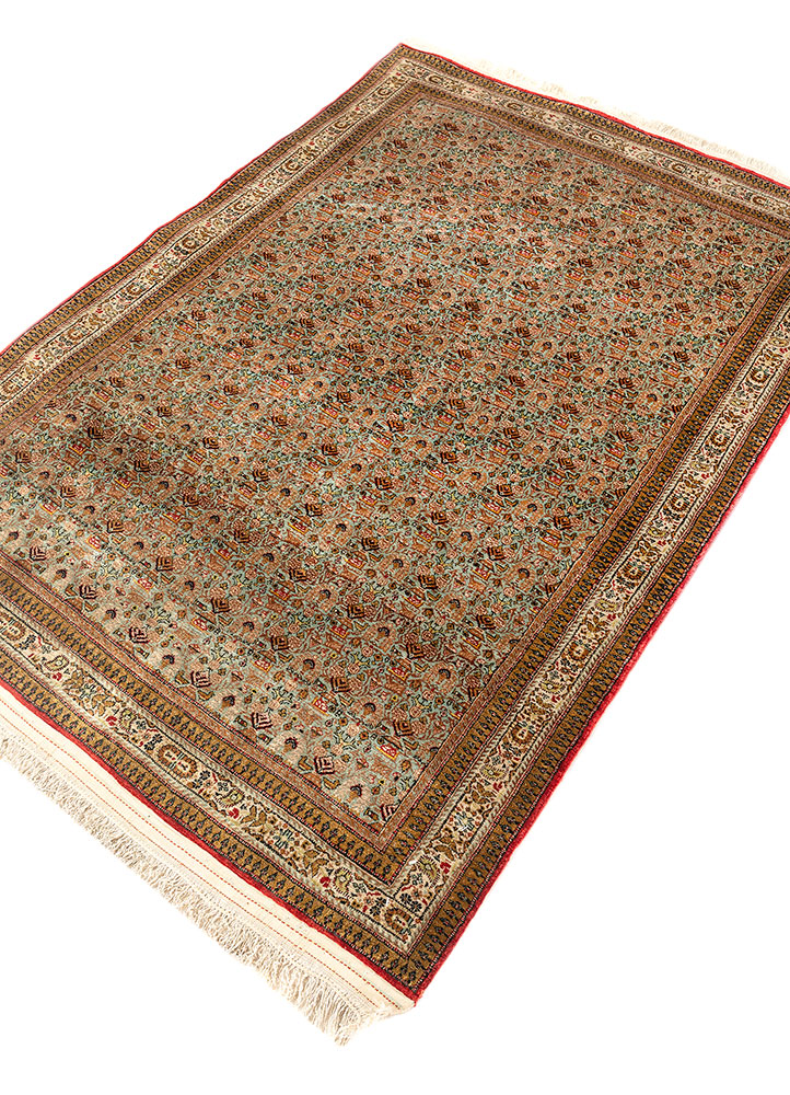 gulmarg blue silk hand knotted Rug - FloorShot