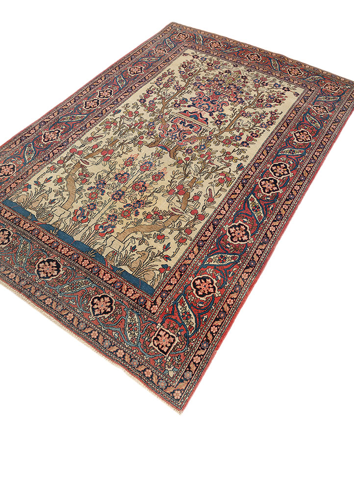 aalam gold wool hand knotted Rug - FloorShot