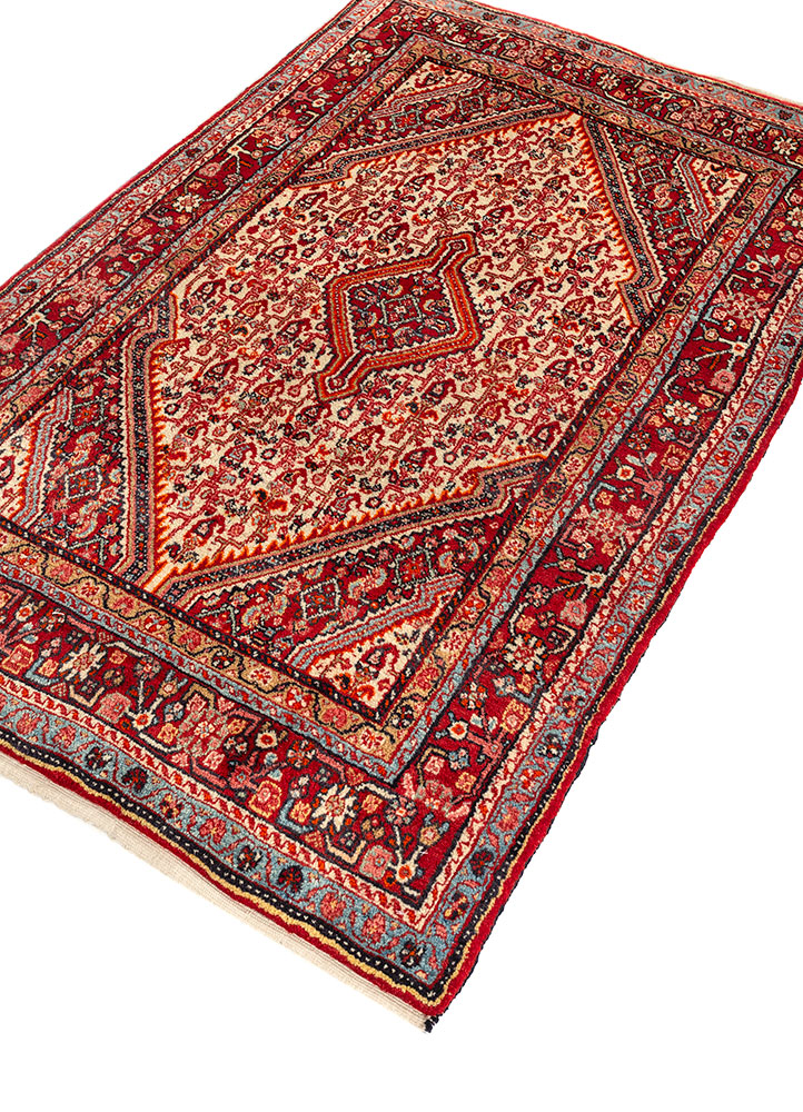 aalam ivory wool hand knotted Rug - FloorShot