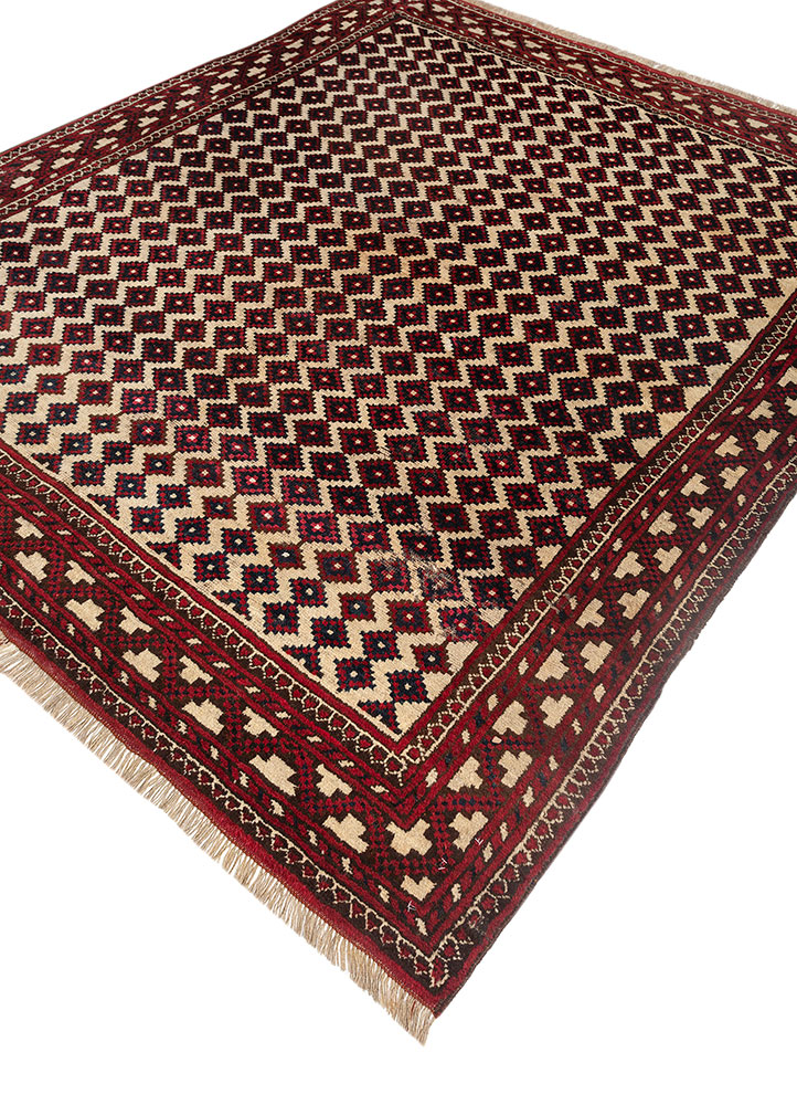 kiaan ivory wool hand knotted Rug - FloorShot