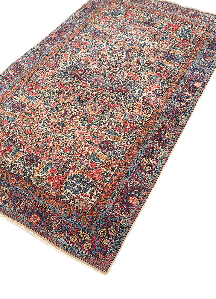 aalam ivory wool hand knotted Rug - FloorShot