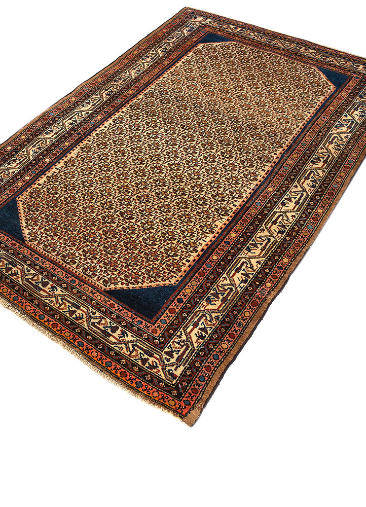 aalam ivory wool hand knotted Rug - FloorShot