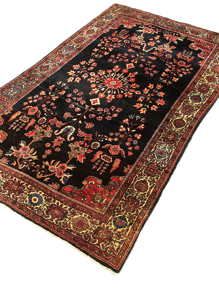 aalam beige and brown wool hand knotted Rug - FloorShot