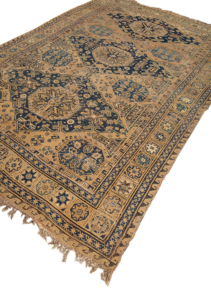 aalam gold wool flat weaves Rug - FloorShot