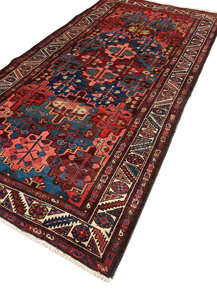 kiaan blue wool hand knotted Rug - FloorShot