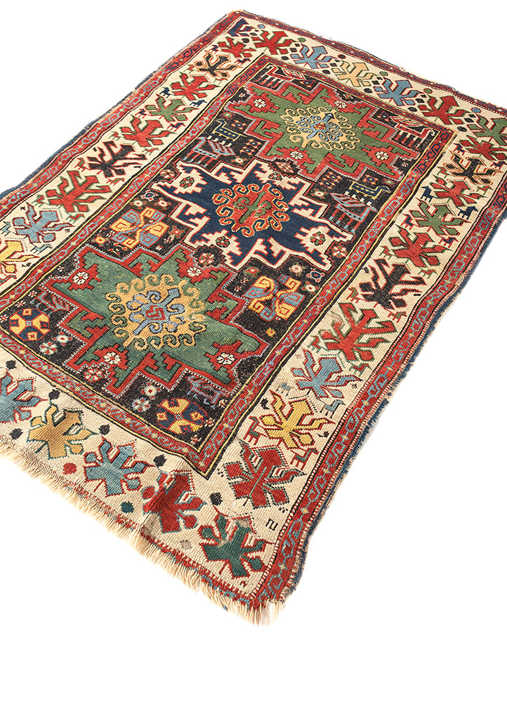 kiaan green wool hand knotted Rug - FloorShot