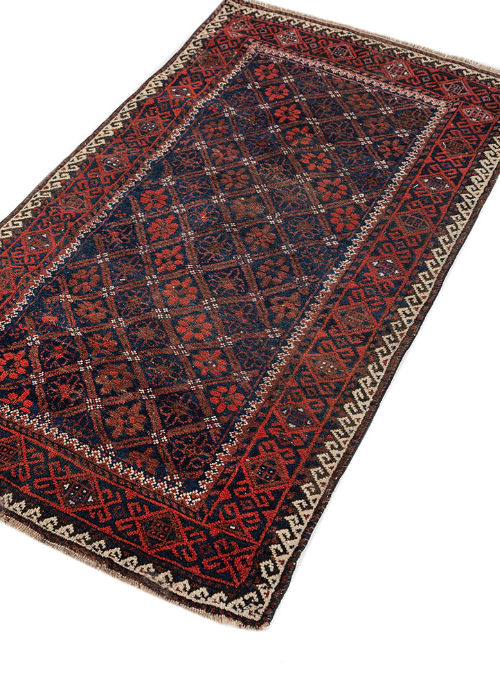 aalam beige and brown wool hand knotted Rug - FloorShot