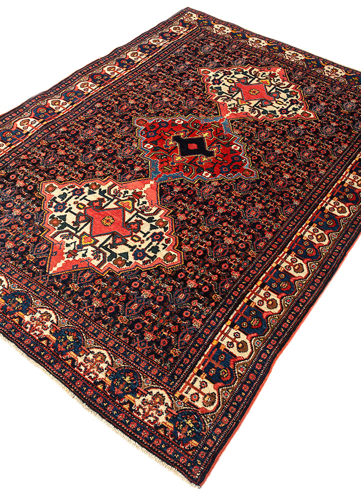 aalam pink and purple wool hand knotted Rug - FloorShot