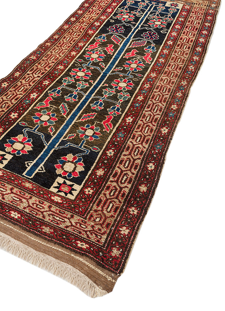 kiaan beige and brown wool hand knotted Rug - FloorShot