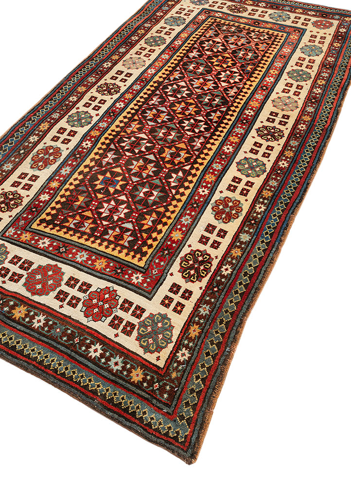 aalam grey and black wool hand knotted Rug - FloorShot