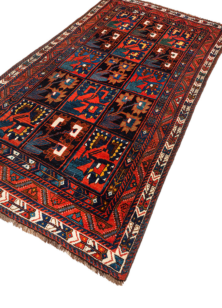 kiaan blue wool hand knotted Rug - FloorShot