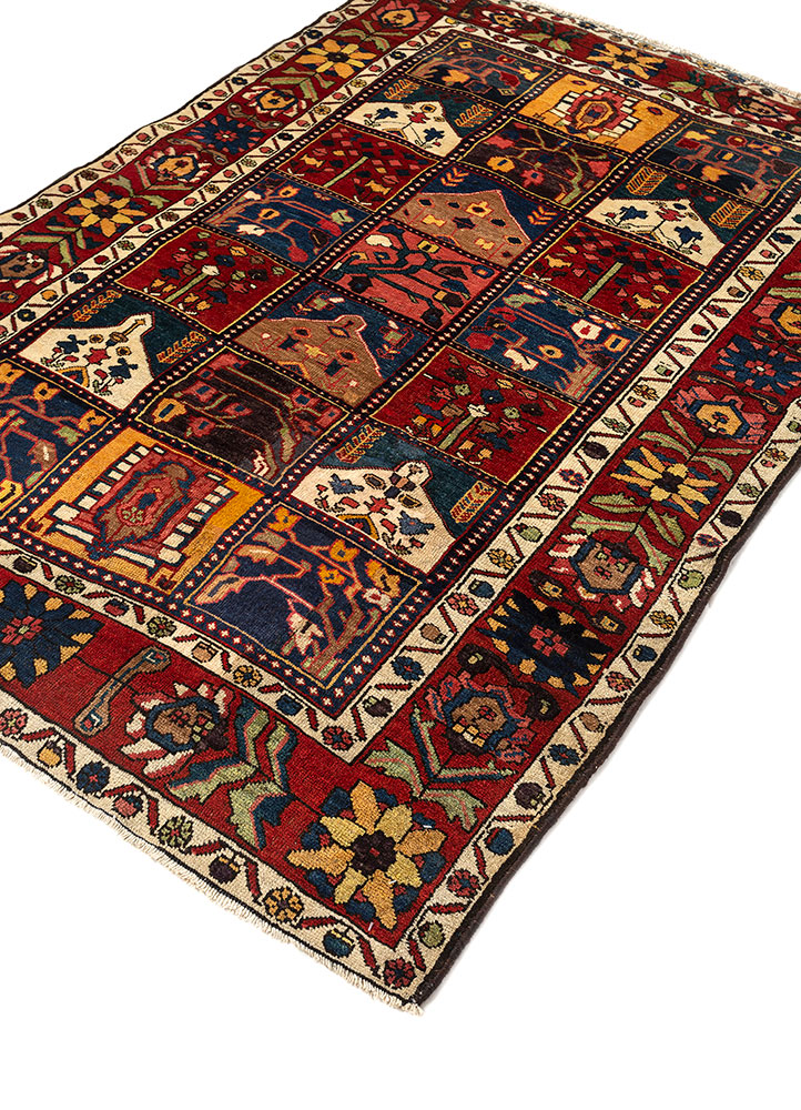 kiaan blue wool hand knotted Rug - FloorShot