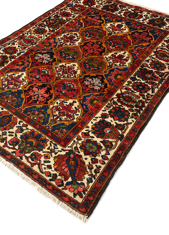 aalam blue wool hand knotted Rug - FloorShot