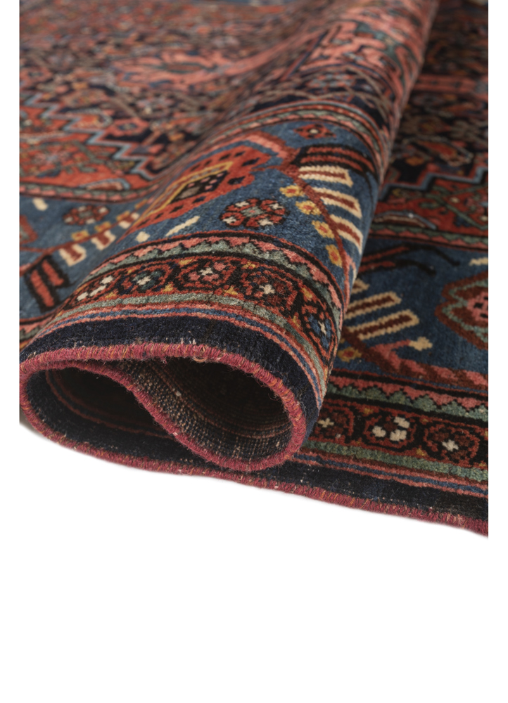 kiaan red and orange wool hand knotted Rug - FloorShot