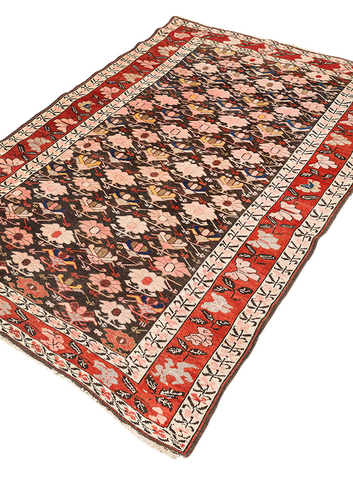 kiaan beige and brown wool hand knotted Rug - FloorShot