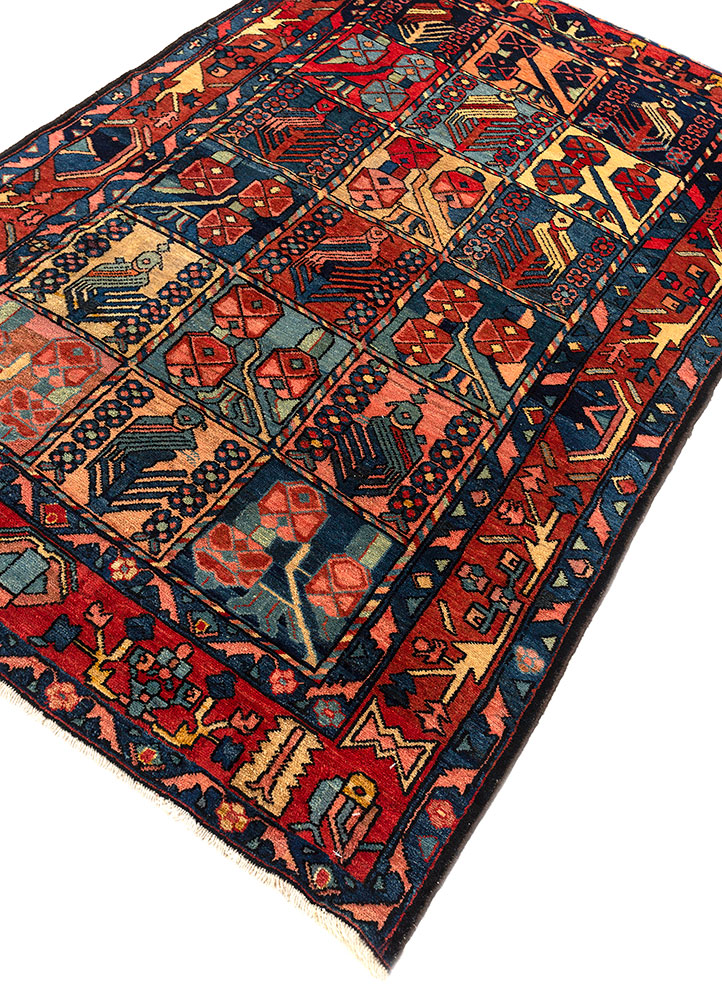 kiaan blue wool hand knotted Rug - FloorShot