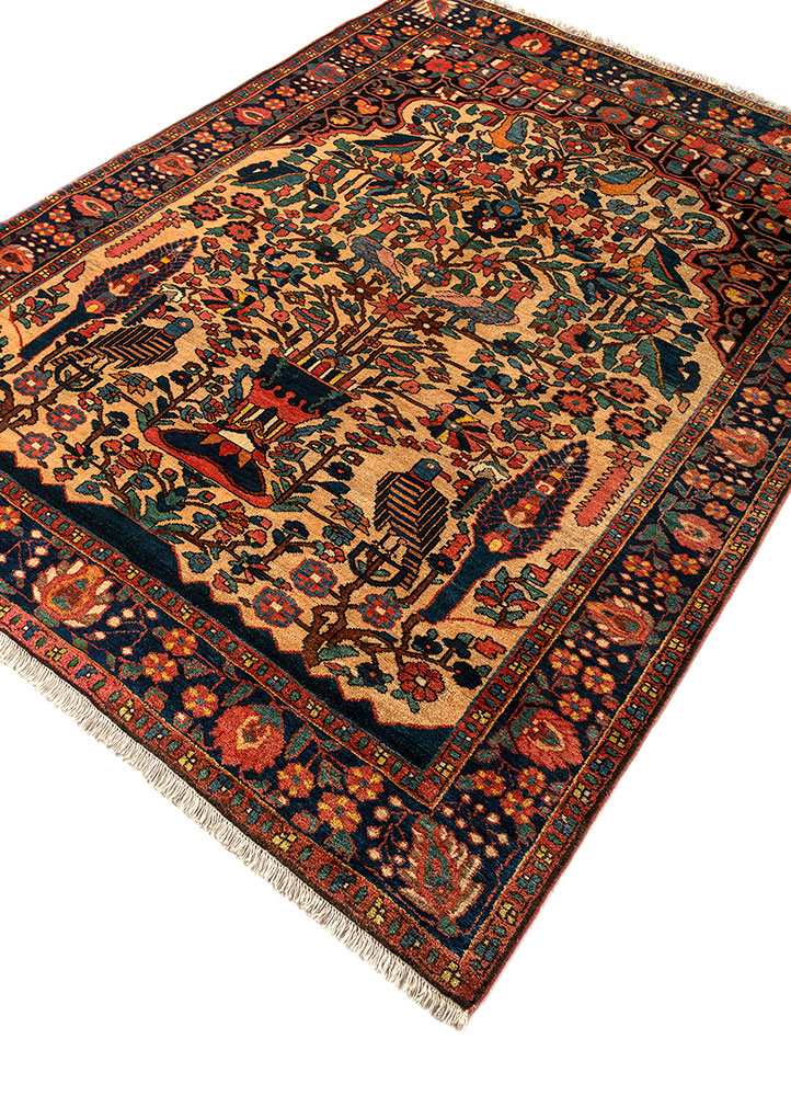 aalam gold wool hand knotted Rug - FloorShot