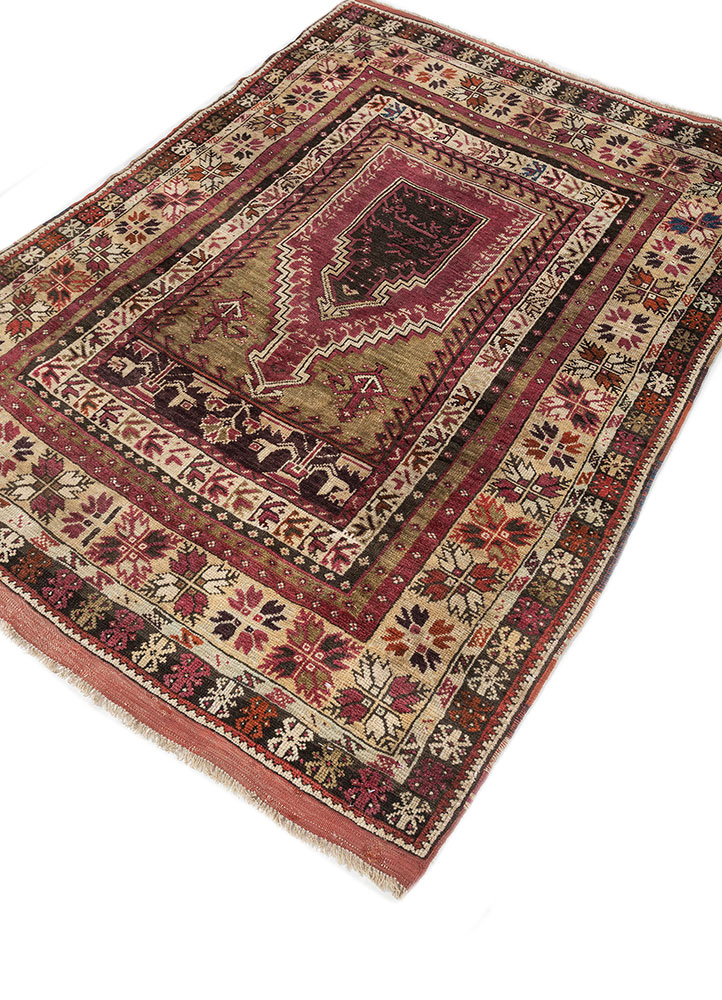 aalam green wool hand knotted Rug - FloorShot