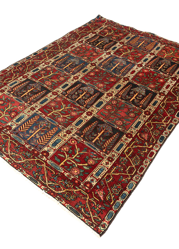 aalam blue wool hand knotted Rug - FloorShot