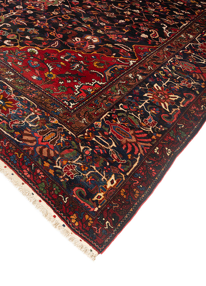 aalam grey and black wool hand knotted Rug - FloorShot