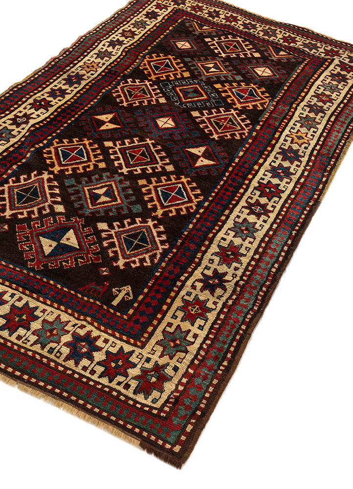 kiaan grey and black wool hand knotted Rug - FloorShot