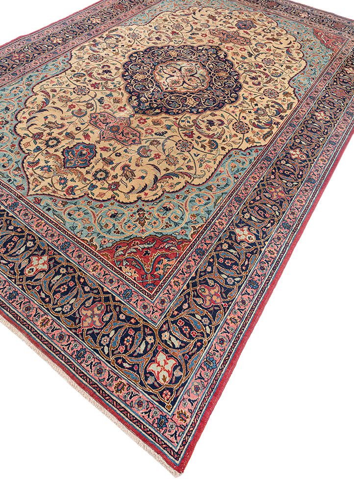 aalam gold wool hand knotted Rug - FloorShot