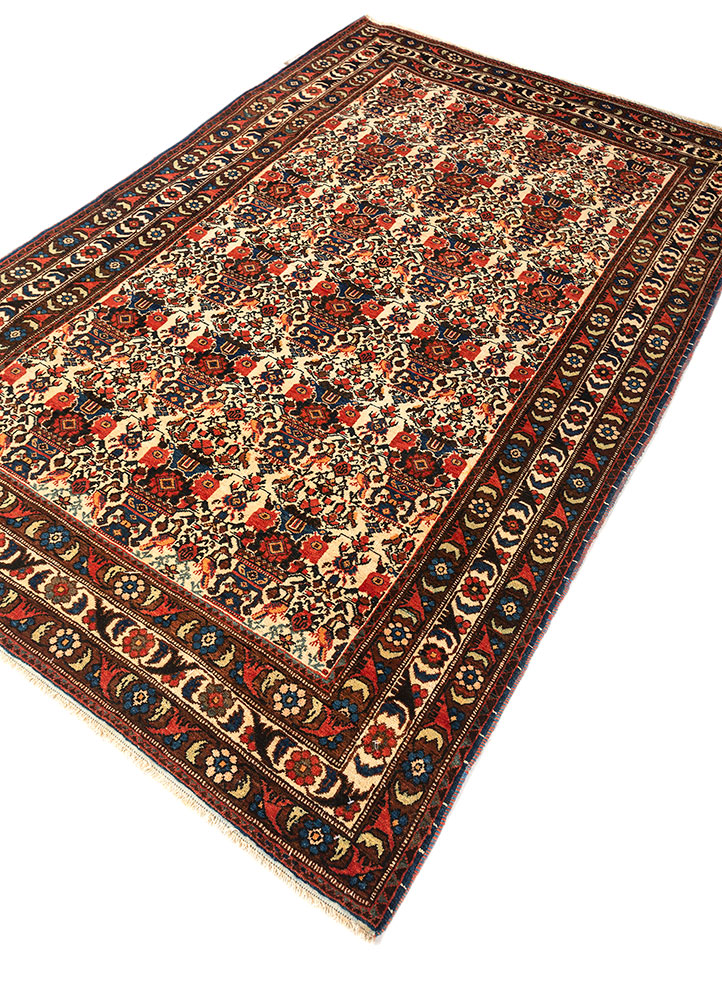aalam ivory wool hand knotted Rug - FloorShot