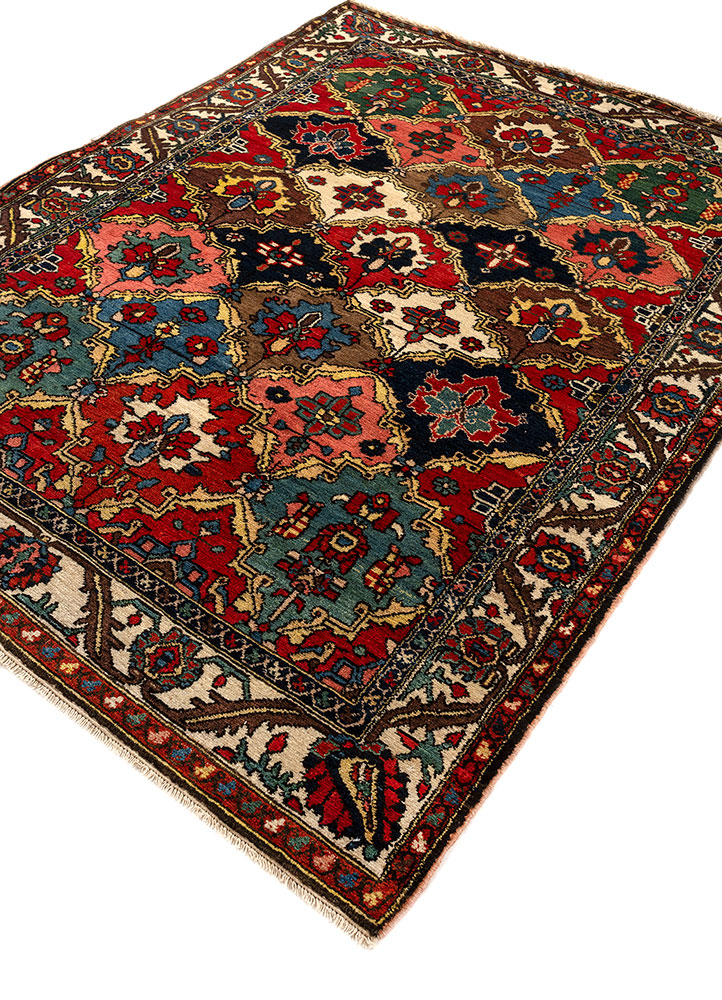 aalam blue wool hand knotted Rug - FloorShot
