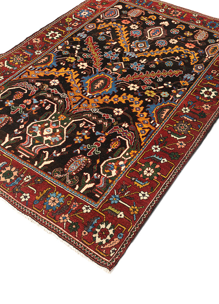 aalam green wool hand knotted Rug - FloorShot