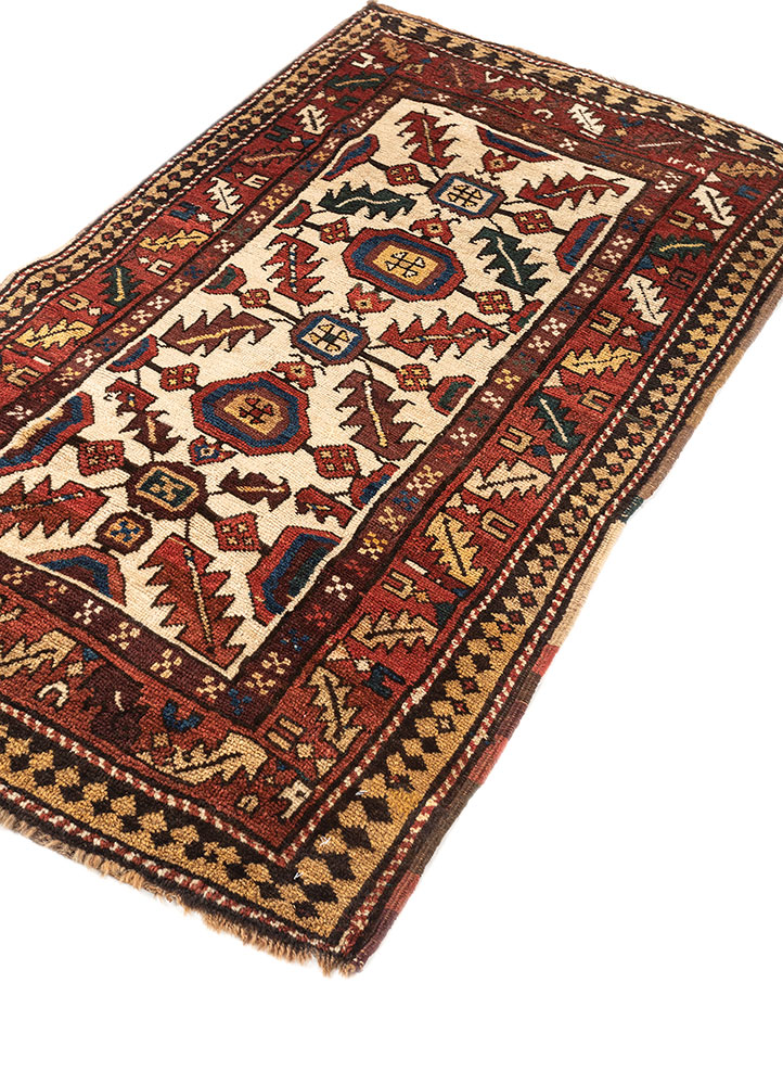 kiaan ivory wool hand knotted Rug - FloorShot