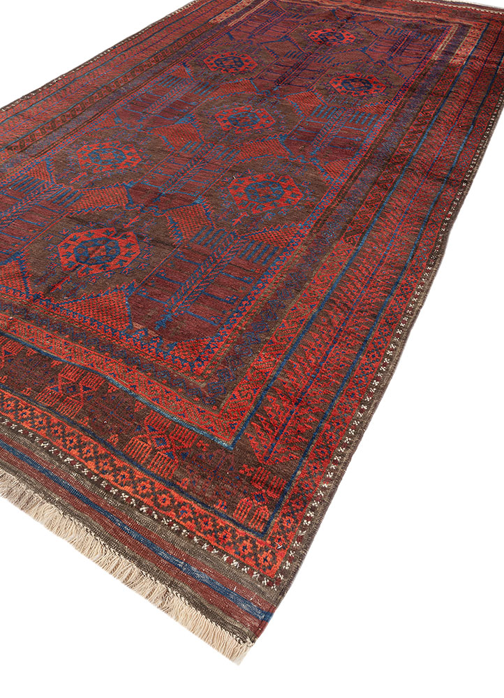 kiaan beige and brown wool hand knotted Rug - FloorShot