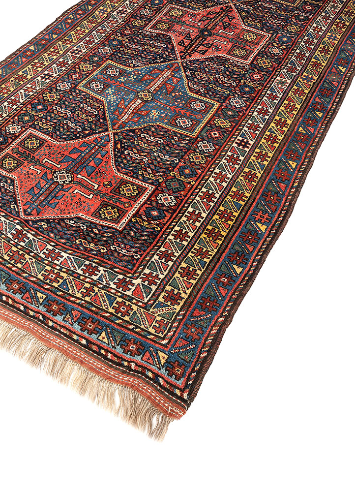 kiaan pink and purple wool hand knotted Rug - FloorShot