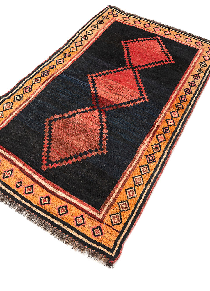 nuray blue wool hand knotted Rug - FloorShot