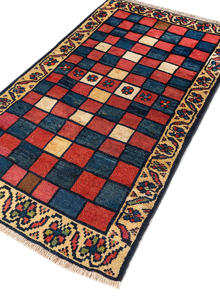 nuray pink and purple wool hand knotted Rug - FloorShot