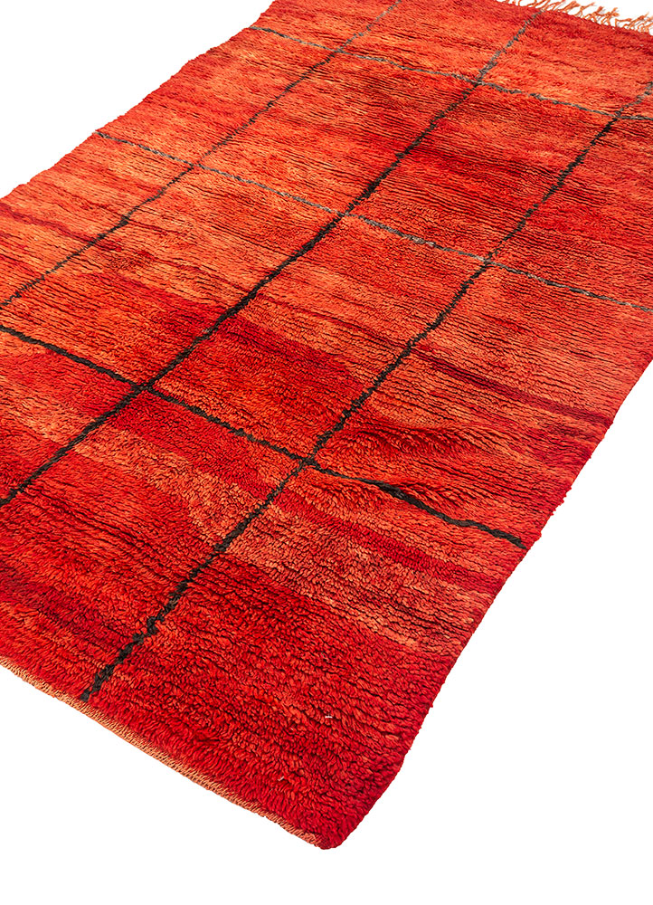zuri pink and purple wool hand knotted Rug - FloorShot