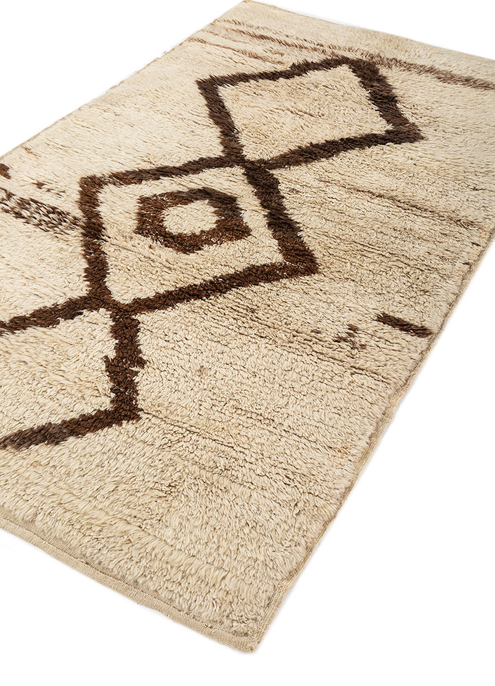 zuri ivory wool hand knotted Rug - FloorShot