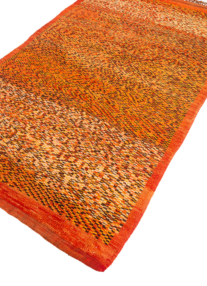 zuri beige and brown wool hand knotted Rug - FloorShot
