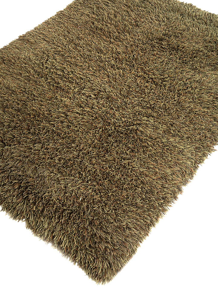 zuri green wool hand knotted Rug - FloorShot