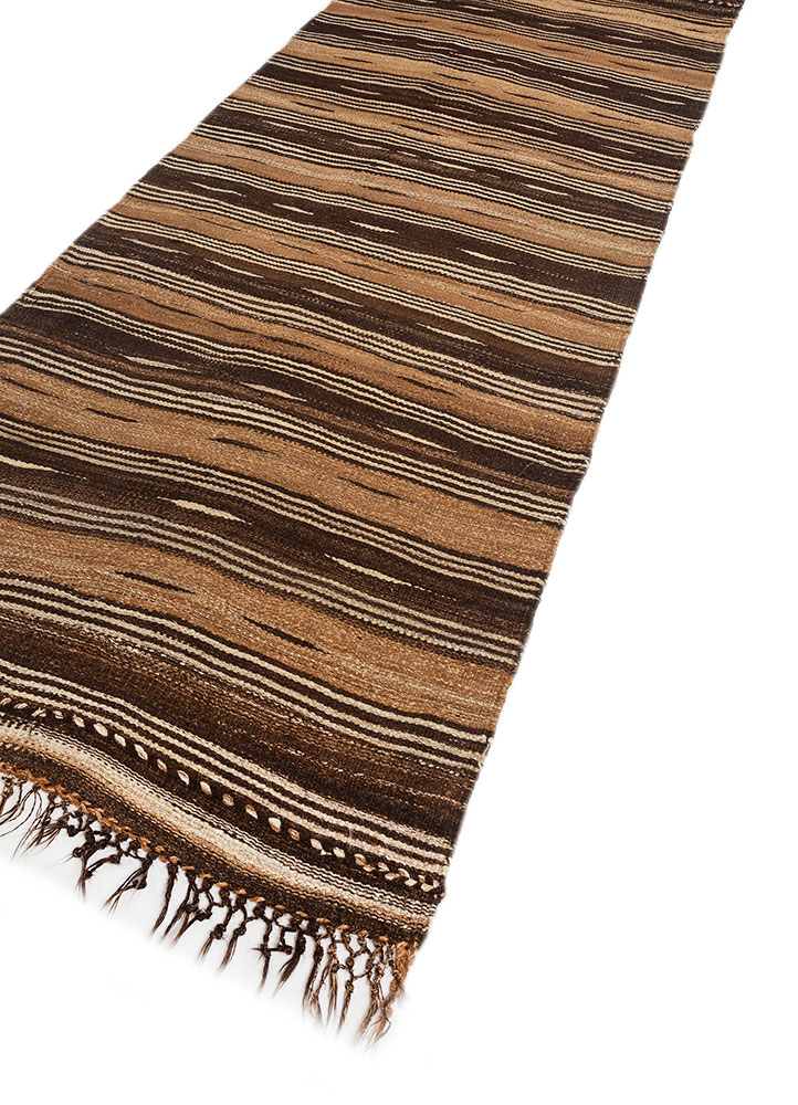 nayaab beige and brown jute and hemp flat weaves Rug - FloorShot