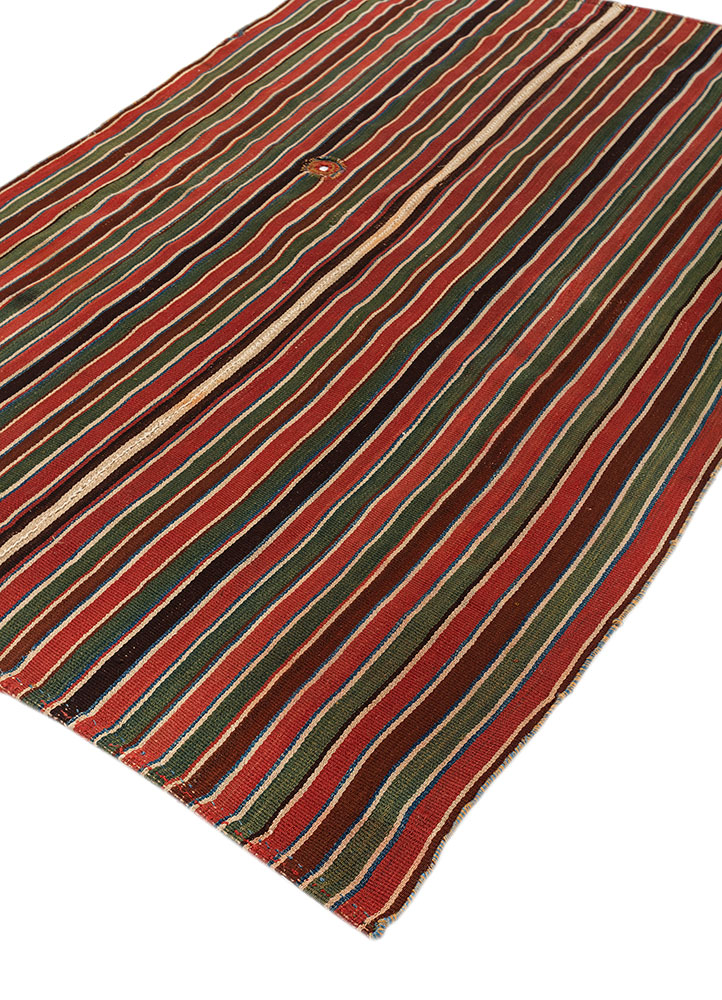 nayaab green wool flat weaves Rug - FloorShot
