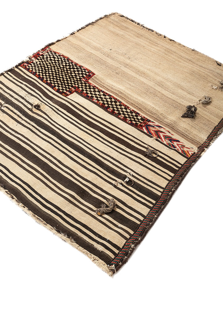 nayaab ivory wool flat weaves Rug - FloorShot